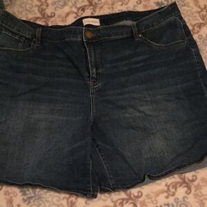 Lane Bryant Dark Blue Denim Shorts